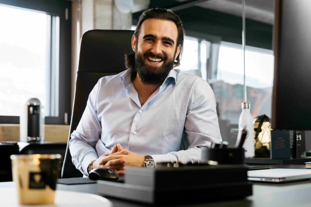 Alexandre Bonvin, founder and CEO of Audacia Group, in his office in Sion.